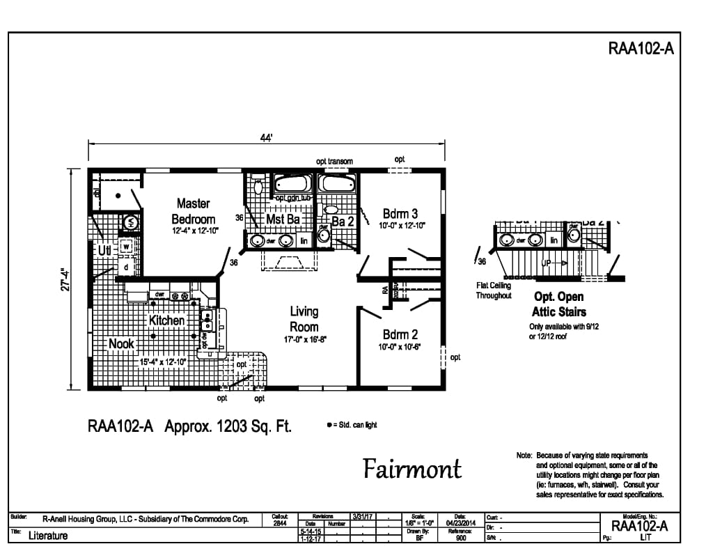Fairmont Donaway Homes Modular Home Floor Plan The Fairmont