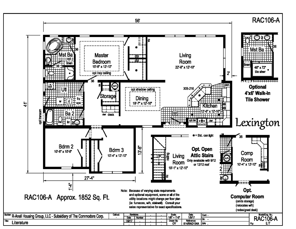 Lexington Donaway Homes Modular Home Floorplan The Lexington